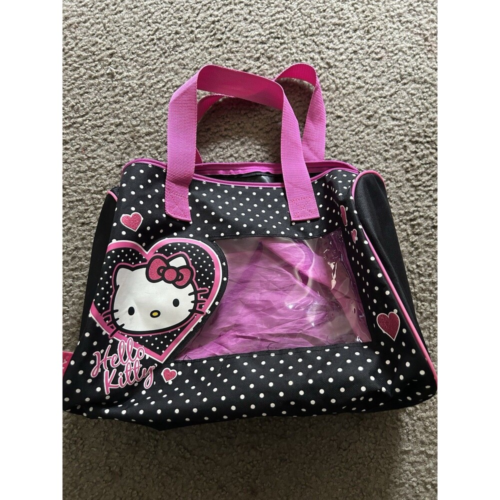 Hello Kitty Duffel Bag Polka Dot Overnight Travel 2013 SANRIO Dance Bag